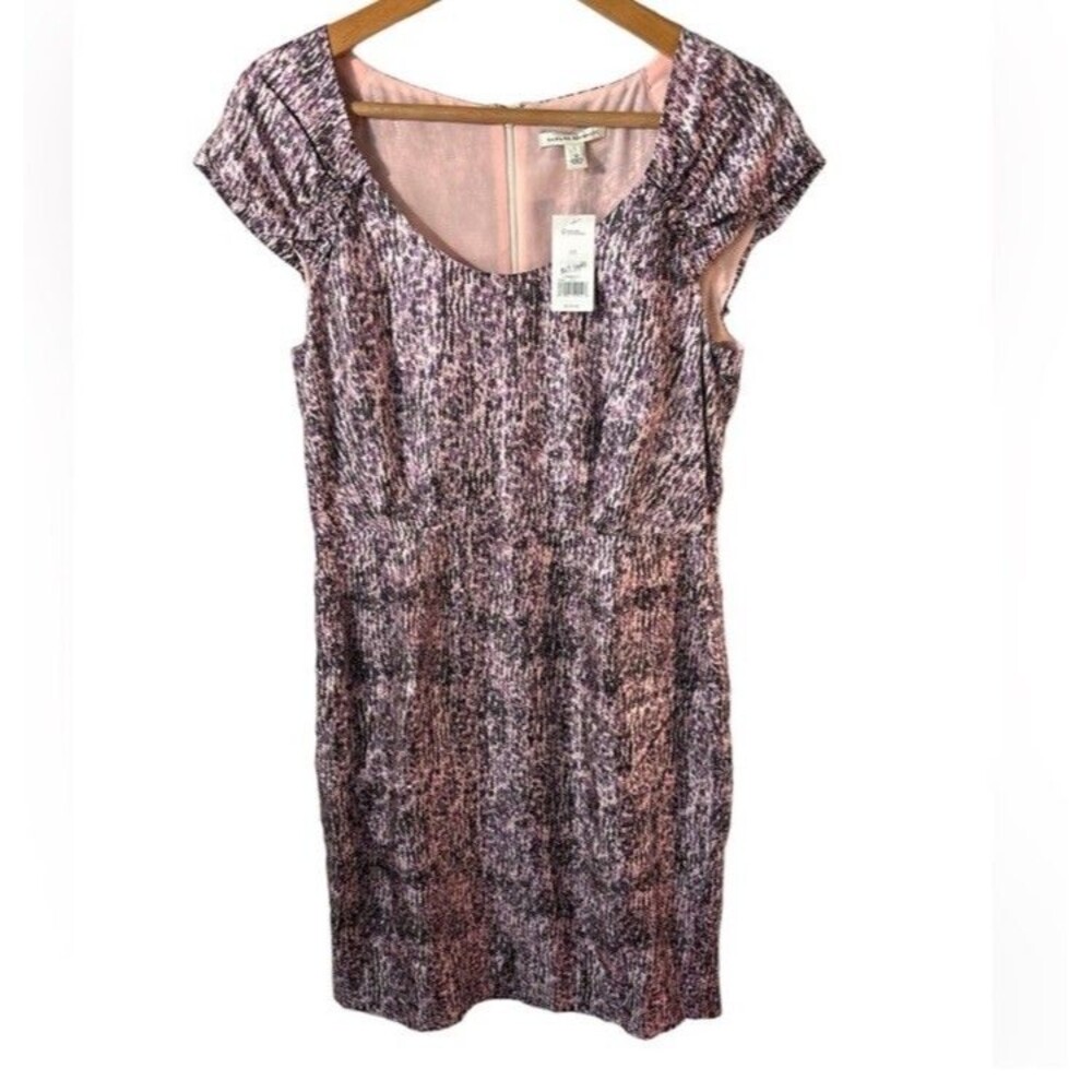 NWT Banana Republic Dress Womens Size 10 Silk Cap Sleeves Knee Length Career